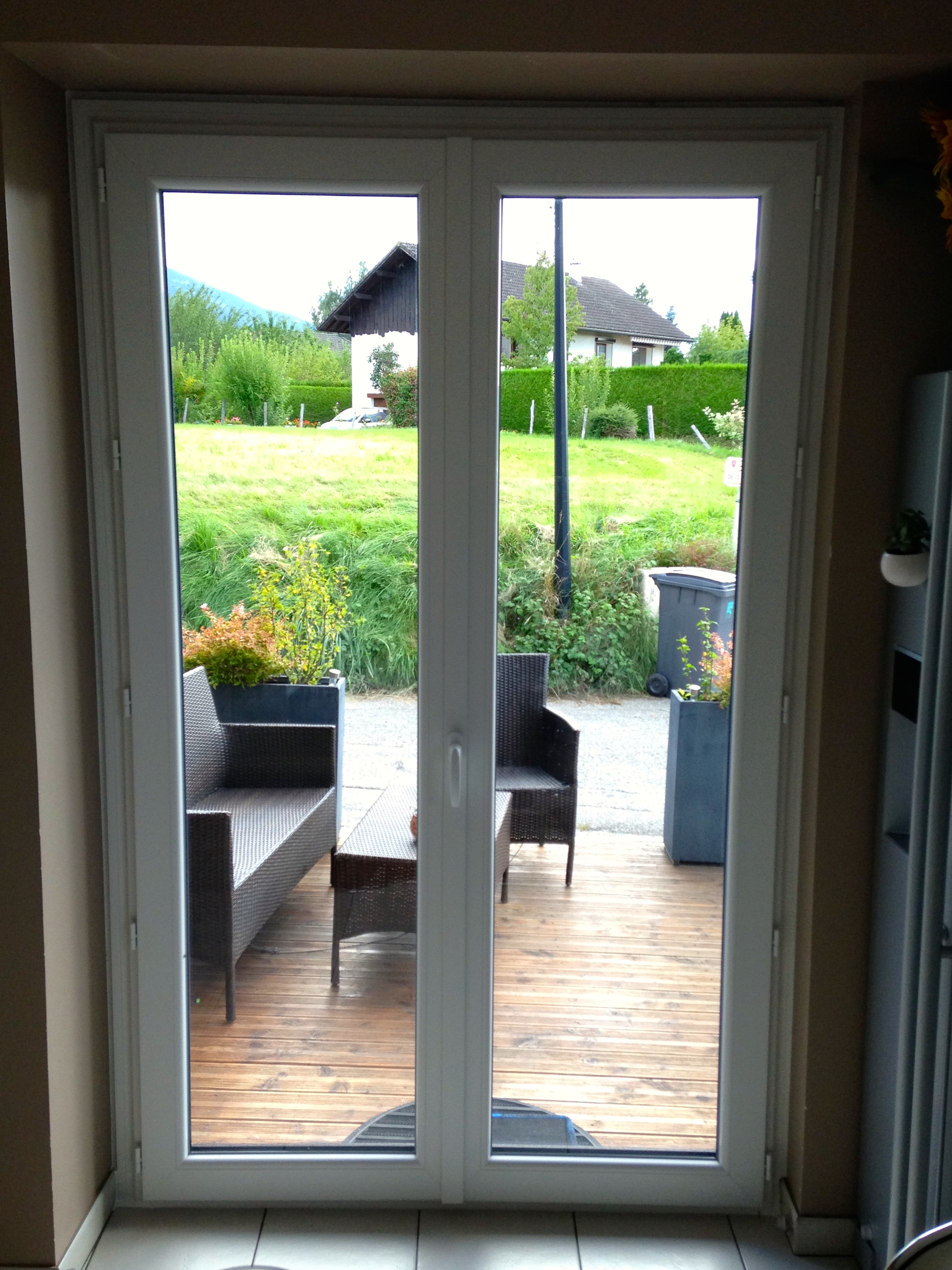 Porte fenêtre pvc plaxé